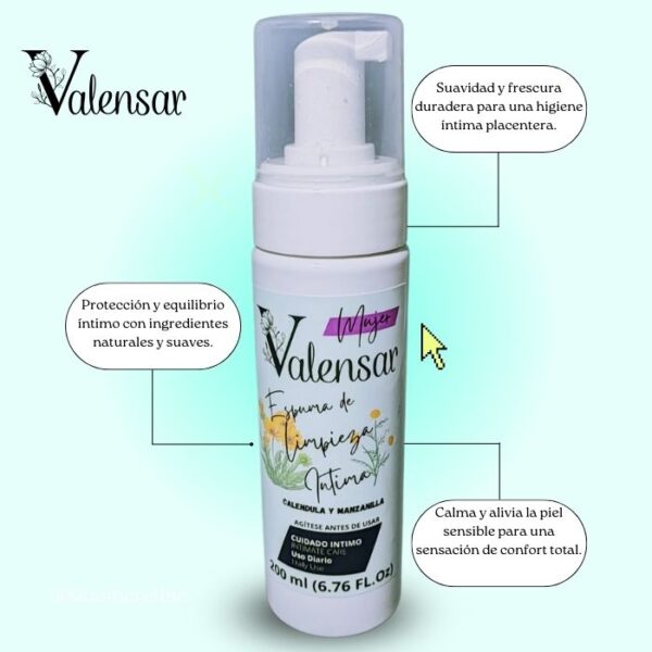 Espuma Íntima Natural para Mujer Valensar - Imagen 2